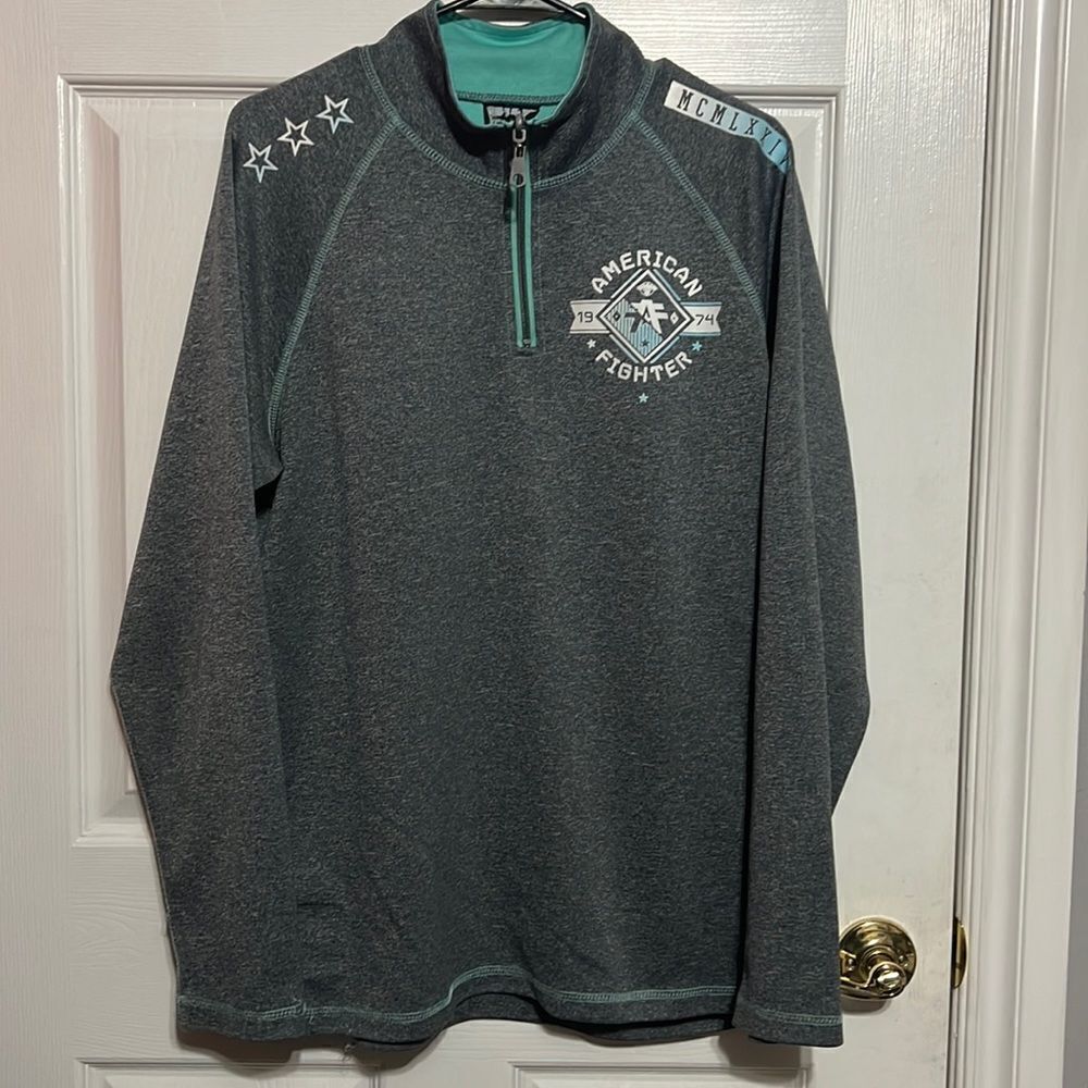 🔥 AMERICAN FIGHTER 1/4 ZIP Performance Pullover Sweatshirt - Good Condition - L